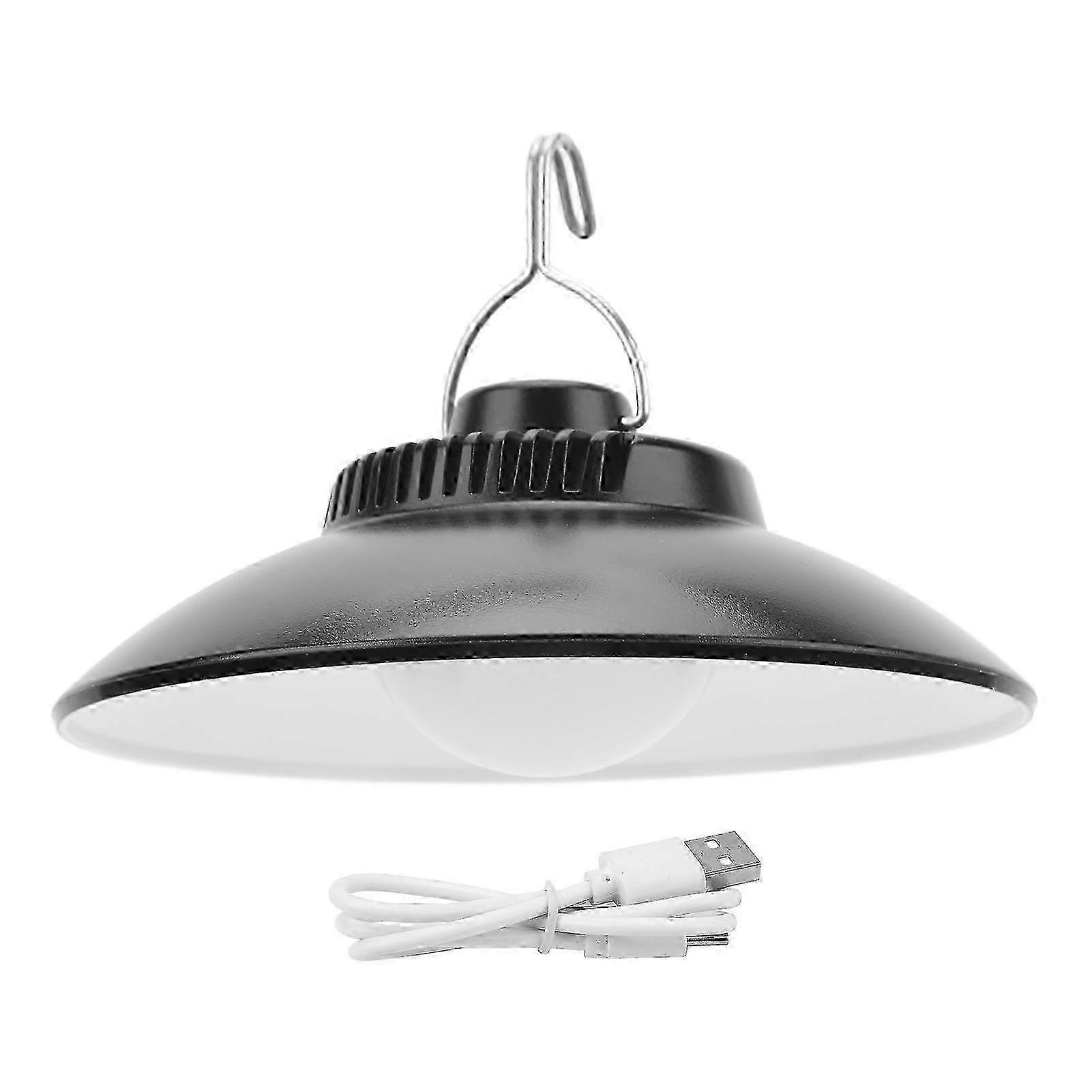 Portable LED Camping Light White Light 2 Levels USB Charging Waterproof Hanging Lamp with Hook for Outdoor