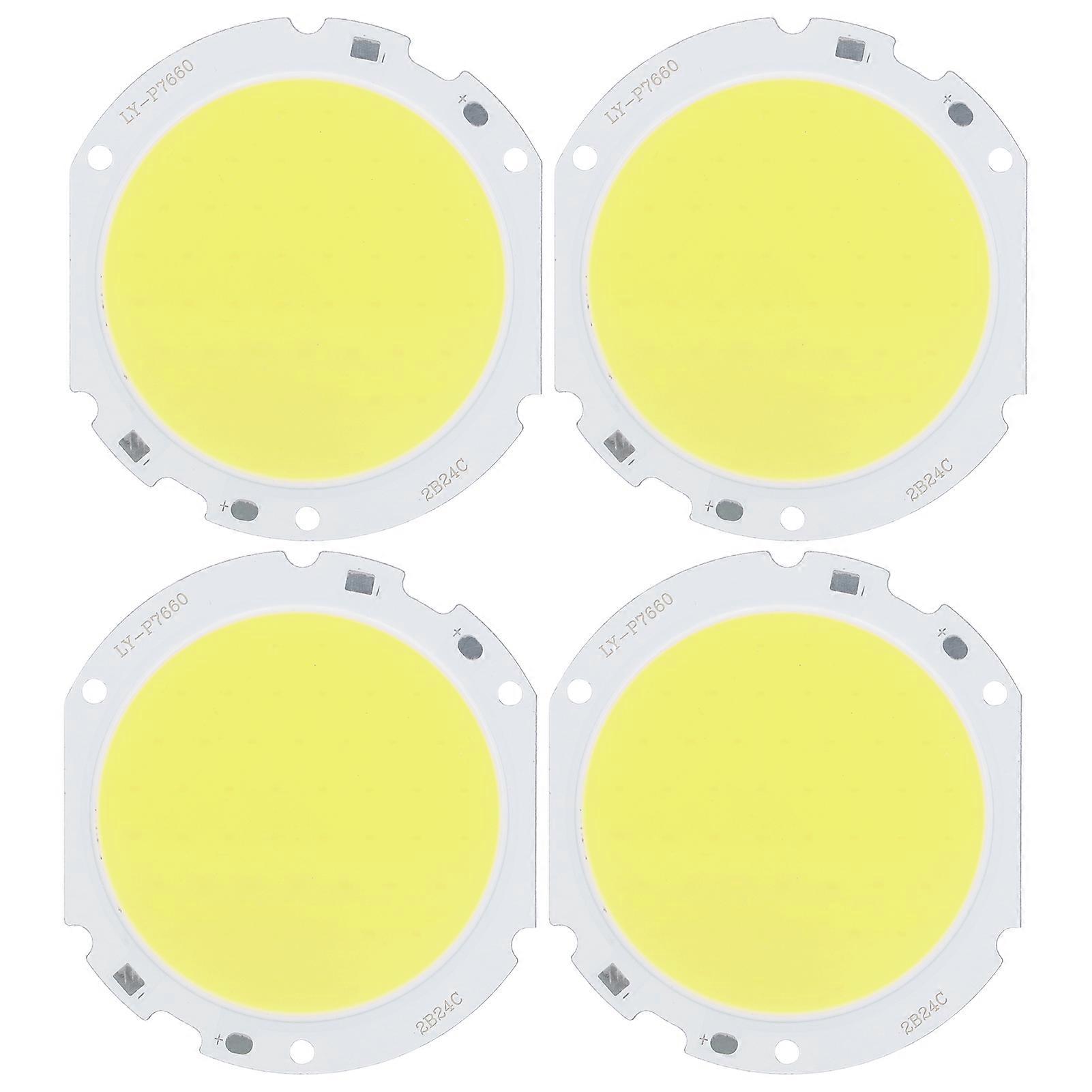 4PCS 75mm Round High-Power LED Chips COB 24W 72-82V White Light Durable Energy-Efficient Light Source DIY Lighting Indoor Illuminatio