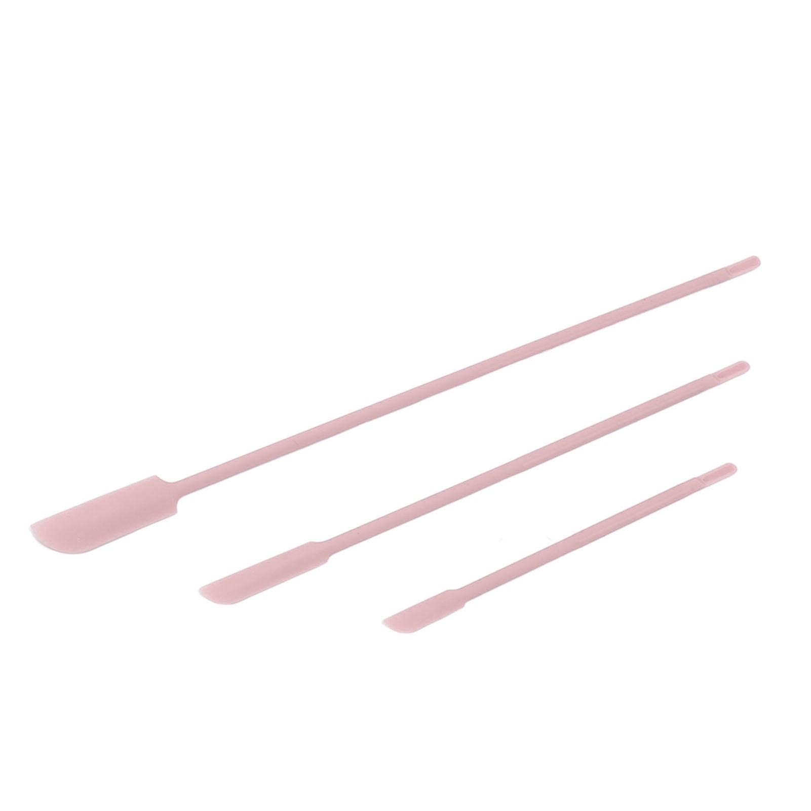 3Pcs Silicone Spatula Double Sided Arc Design Odorless Easy Cleaning Silicone Scraper Makeup Spatula Tool
