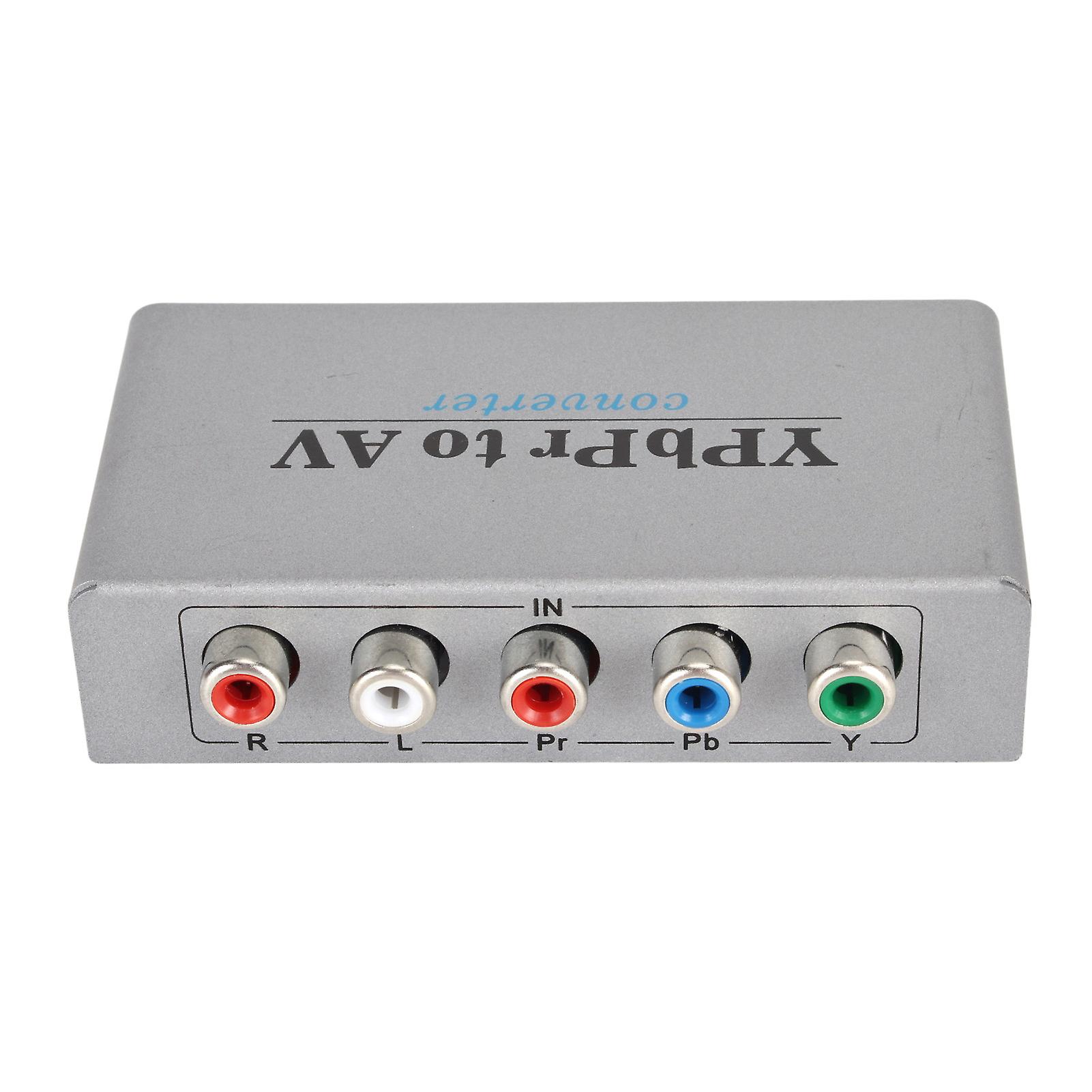プレスリ YPbPr to AV Converter 1080P60 Video Capture Adapter with L/R Sound