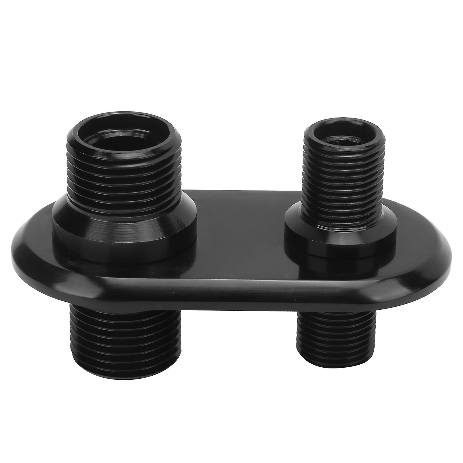 2 Port Car Air Conditioner Bulkhead Connector Universal Replacement Modification for Hot Rod Black