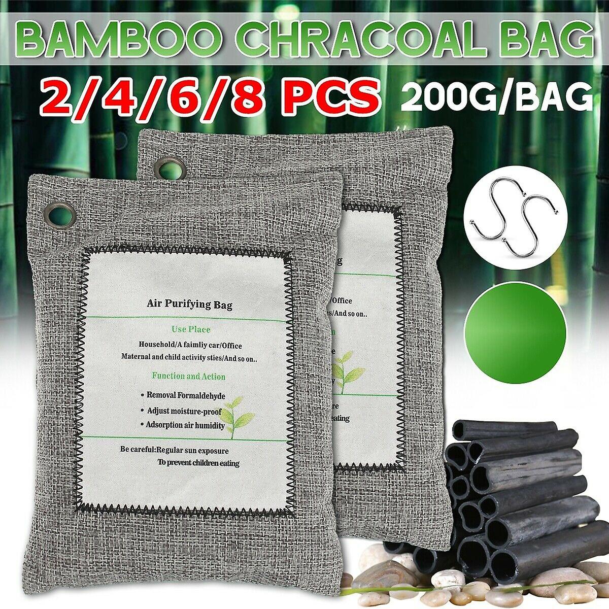 Breathe Green Bamboo Charcoal Air Purifying Bag 8-Pack Mold Eliminator For Home