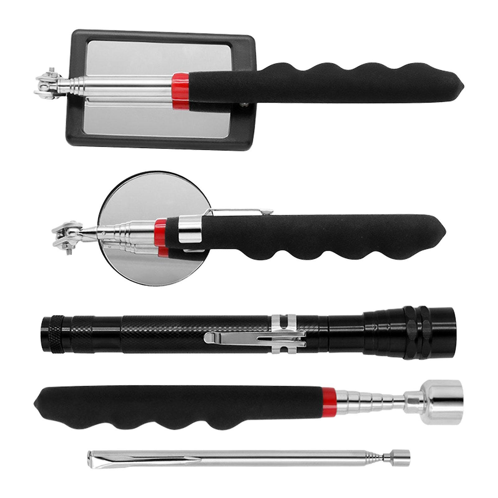5 Pieces Magnetic Telescoping Pick up Tool Set Pickup and Inspection Tool