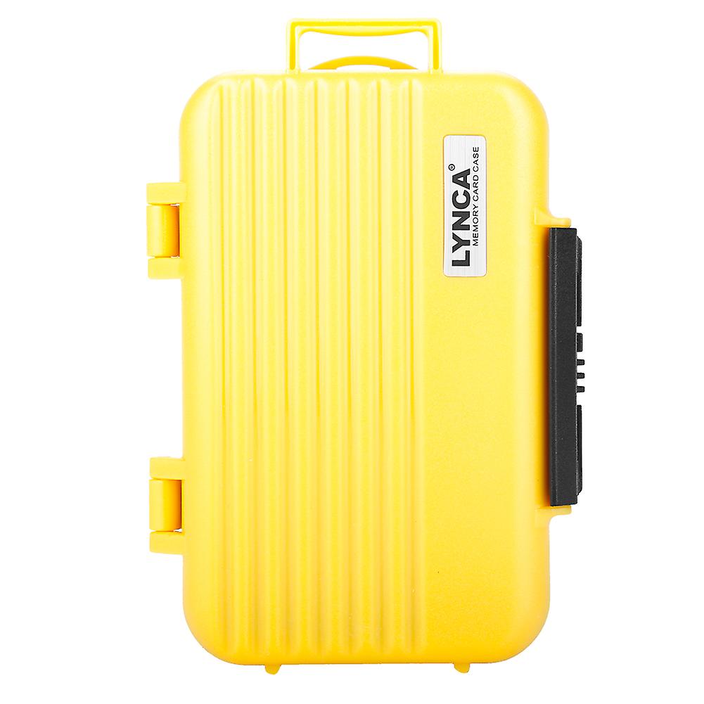 Shockproof Memory Card Storage Case Large Capacity for CF SD TF Card Yellow