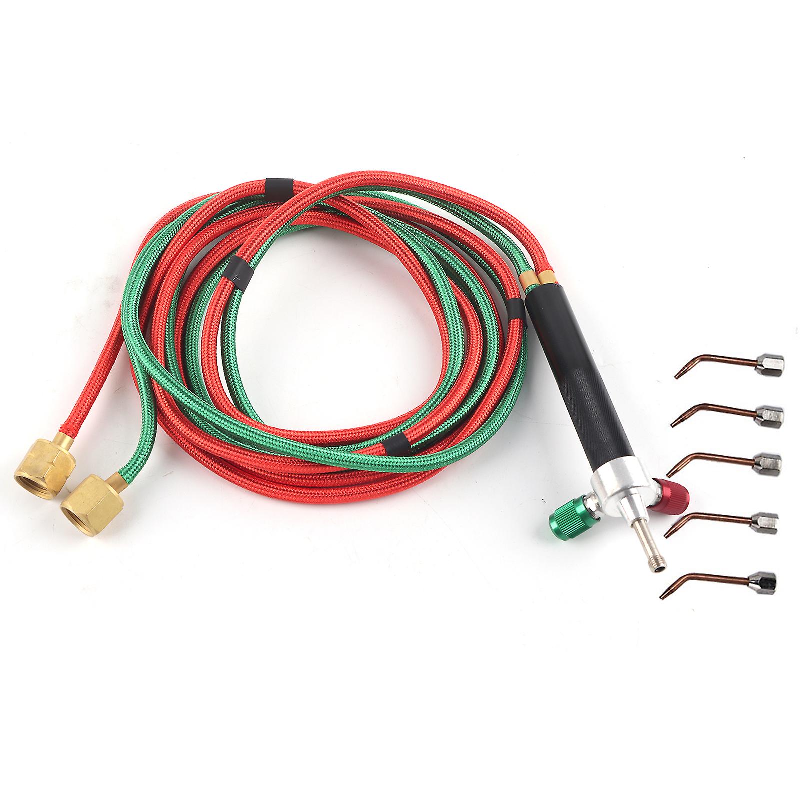 Jewelry Processing Equipment Oxygen Welding Torch Tool Flame Gun with 5 Tips