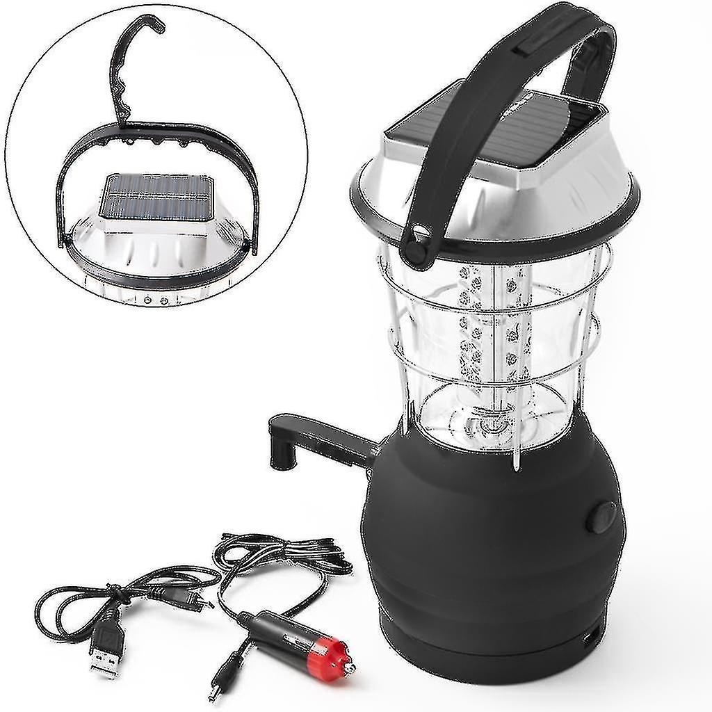 Solar Lantern,hand Crank Dynamo 36 Led Camping Lantern Emergency Light