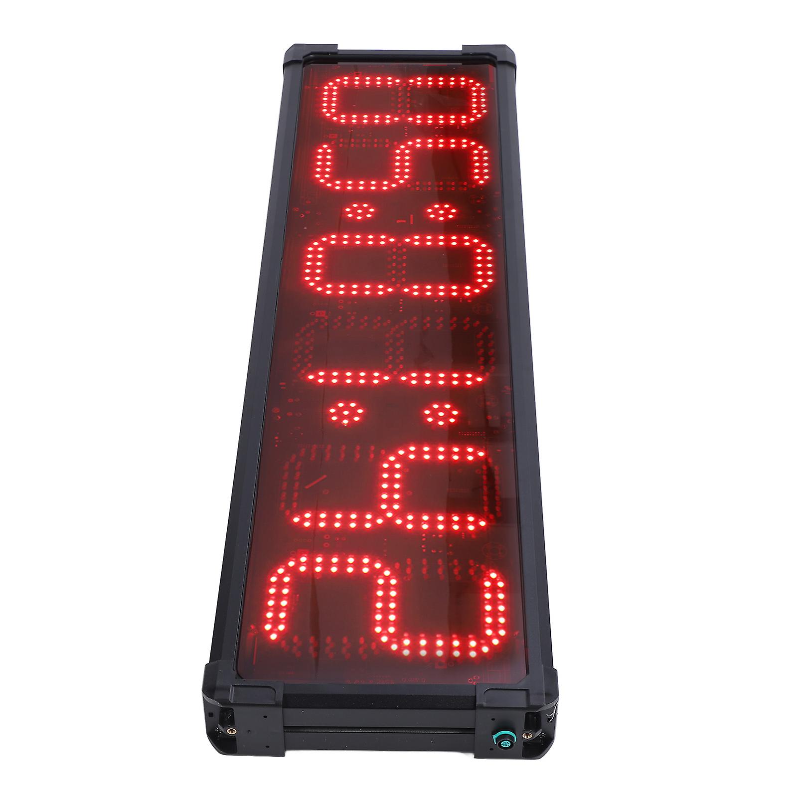 8 Inch Double Sided LED Race Timing Clock 6 Digits Aluminum Alloy