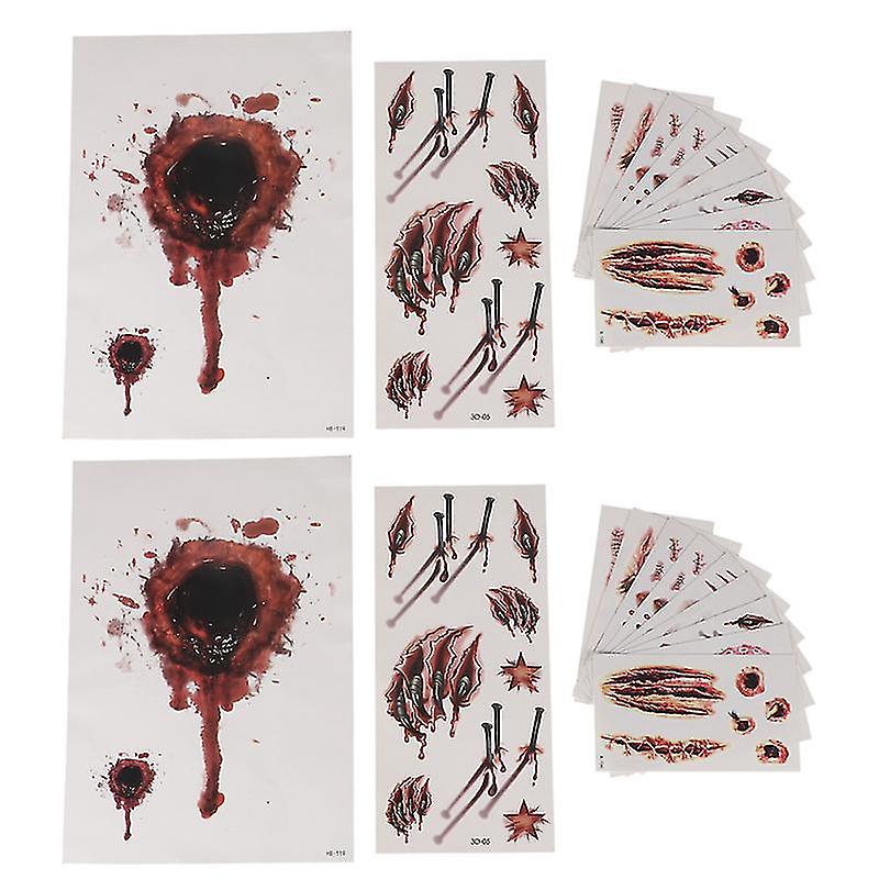 22sheets Scar Stickers For Halloween Decorations