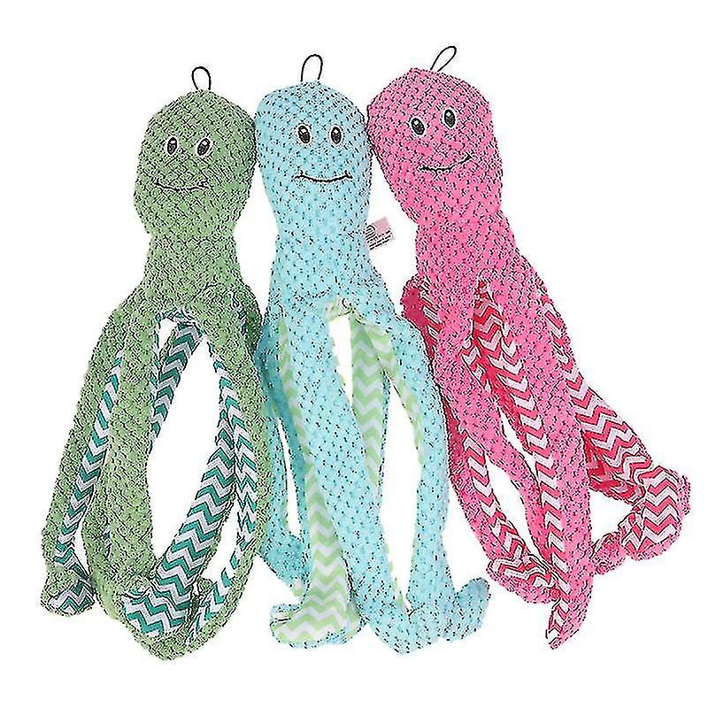 3Pcs delicate octopus plush vocalized toy chewing playthings for pet dog