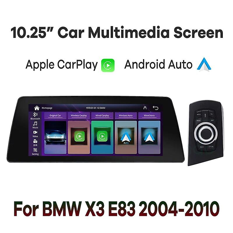 10.25" Wireless Apple Carplay Android Auto Car Multimedia For Bmw X3 E83 2004-2010 Head Unit Rear Camera Iphone Touch Screen