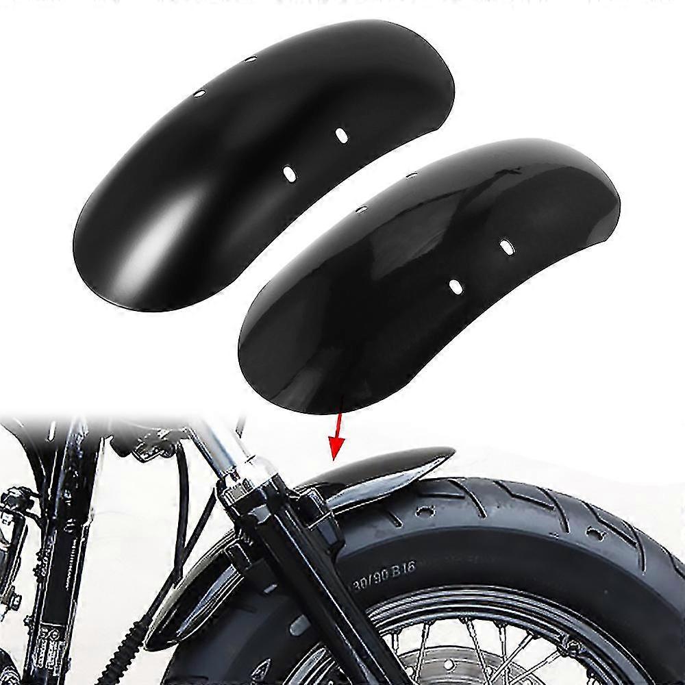 Parafango Anteriore Moto NATGIC In Ferro Per Harley Davidson Forty Eight 48 XL1200X (2010-2017) - Nero Opaco - 3