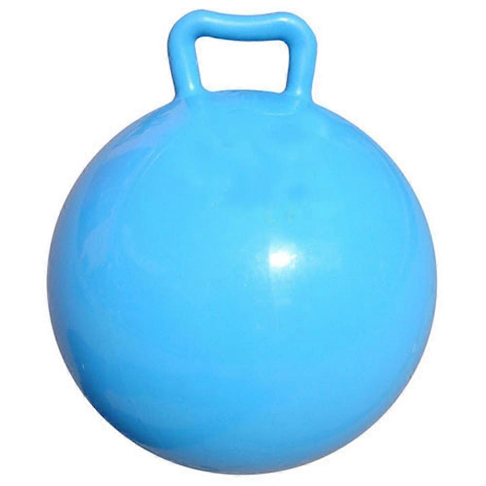 Pure Color Inflatable Bouncing Ball Kids Jumping Hop Ball With Handle