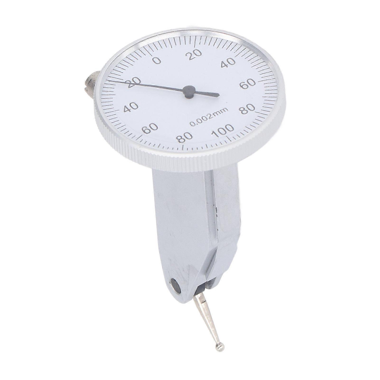 Lever Dial Indicator Stainless Steel Dial Gauge Dial Test Measuring Tool 00.2mm Range 0.002mm Accuracy
