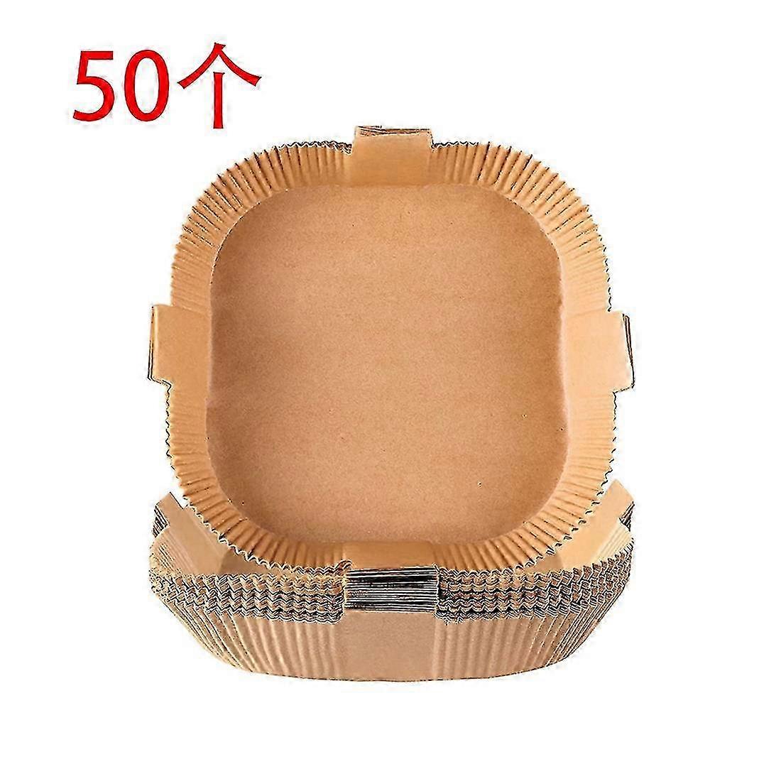 Air Fryer Disposable Paper Liners,50 Pcs 7.9Inch Square Non Stick Parchment Liners,Oil Resistant for Air Fryer Baskets