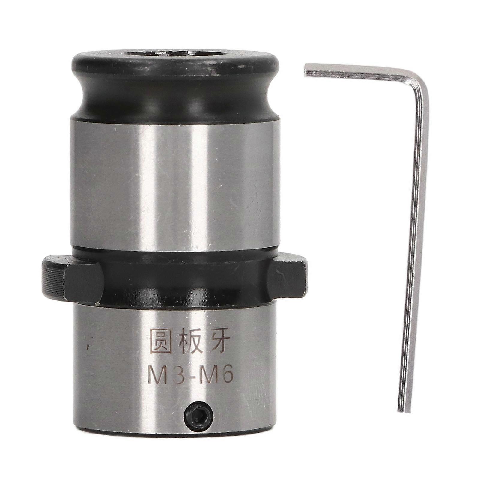 Round Die Chuck with Hex Wrench Carbon Steel Male Thread Die Collet Lathe Threading Tool TC820 M3?M6