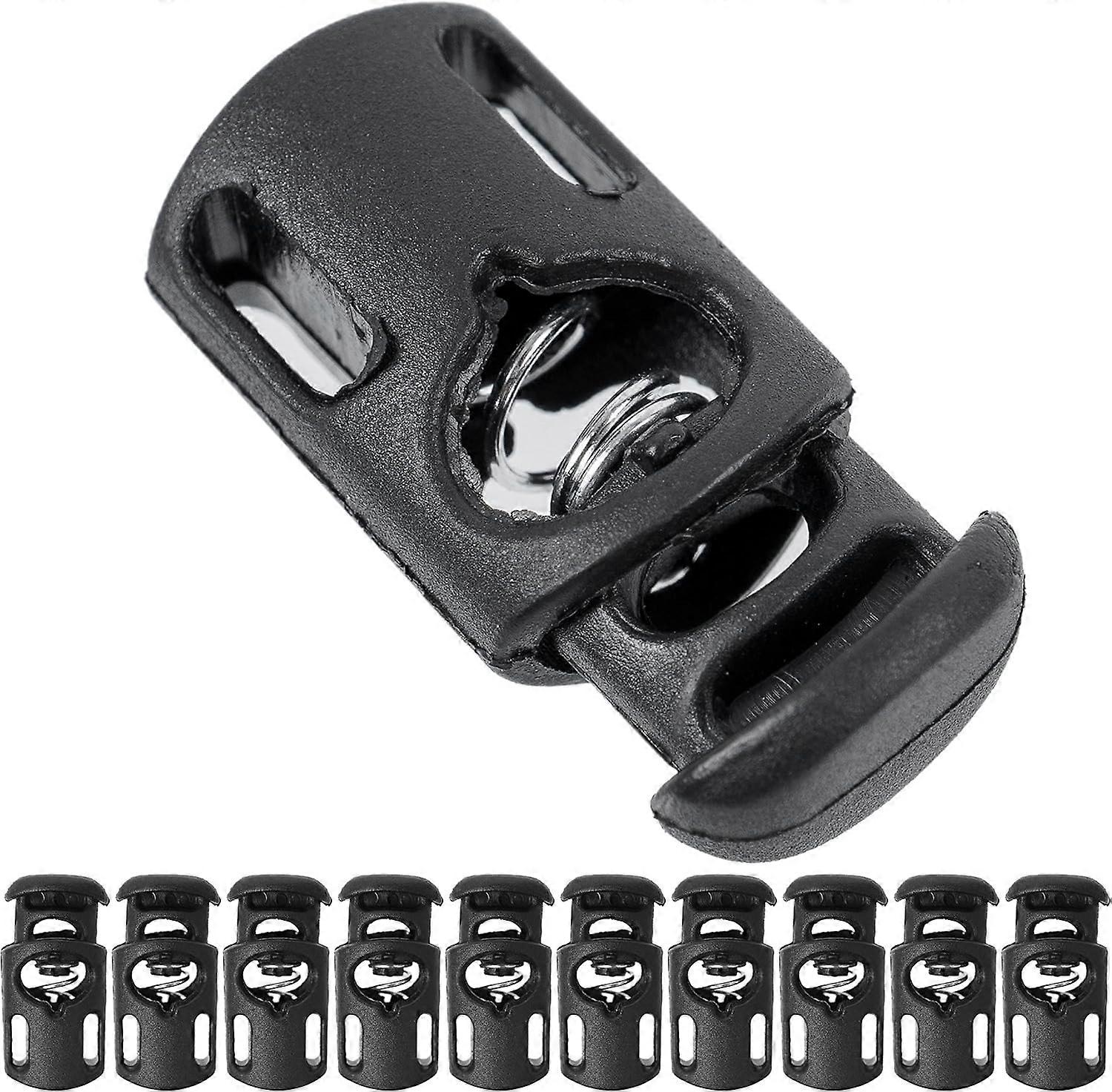 Cord Stopper, 1 Hole27*14mm, 7mm, Pack of 10, Plastic Cord Stopper, Quick Release Shoelaces, Cord Slider