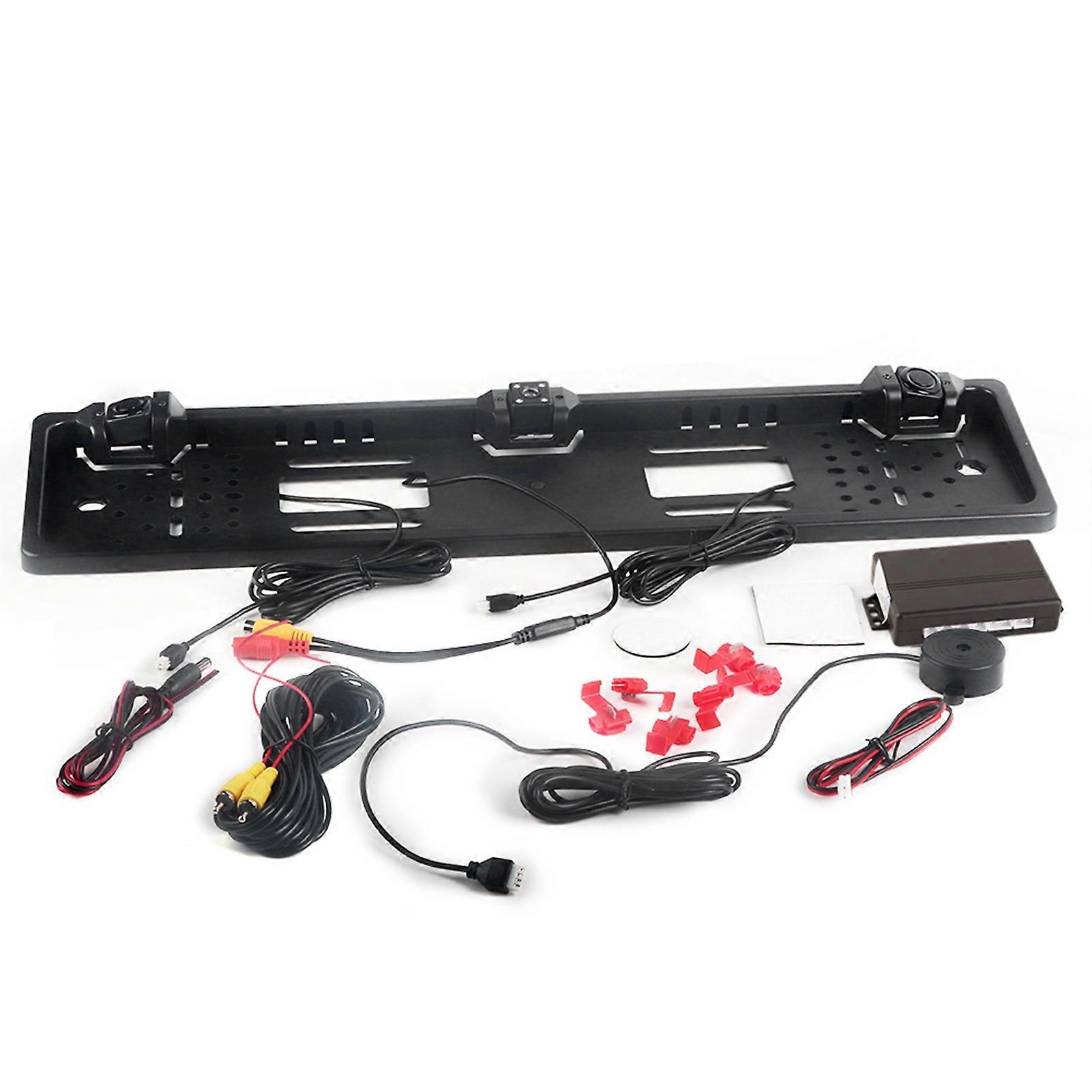 European License Plate Frame 12LED Camera Reversing Display Parking Sensor Car Accessories NO.66878