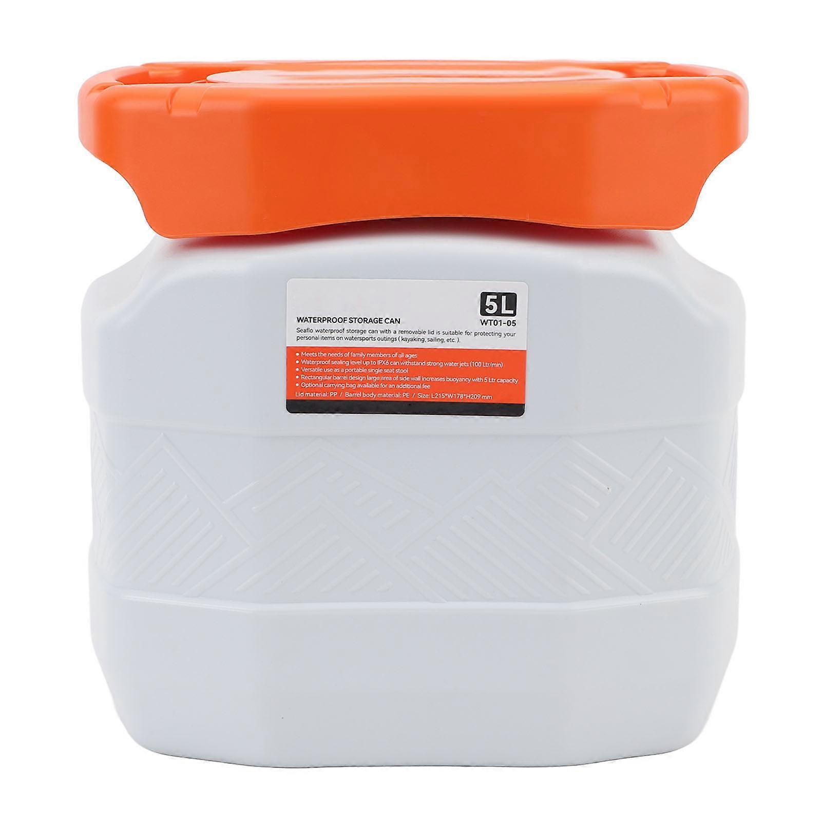 Car Waterproof Storage Bin Perfect Sealing Versatile Portable Storage Container with Lid for Boat Yacht RV 5L NO.2448