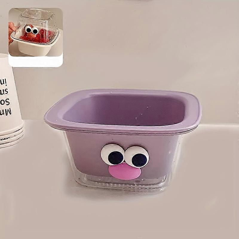 2-in-1 Double Layer Drain Basket - Cute Fruit & Vegetable Washing Basin with Built-In Strainer, Thickened Plastic Kitchen Colander