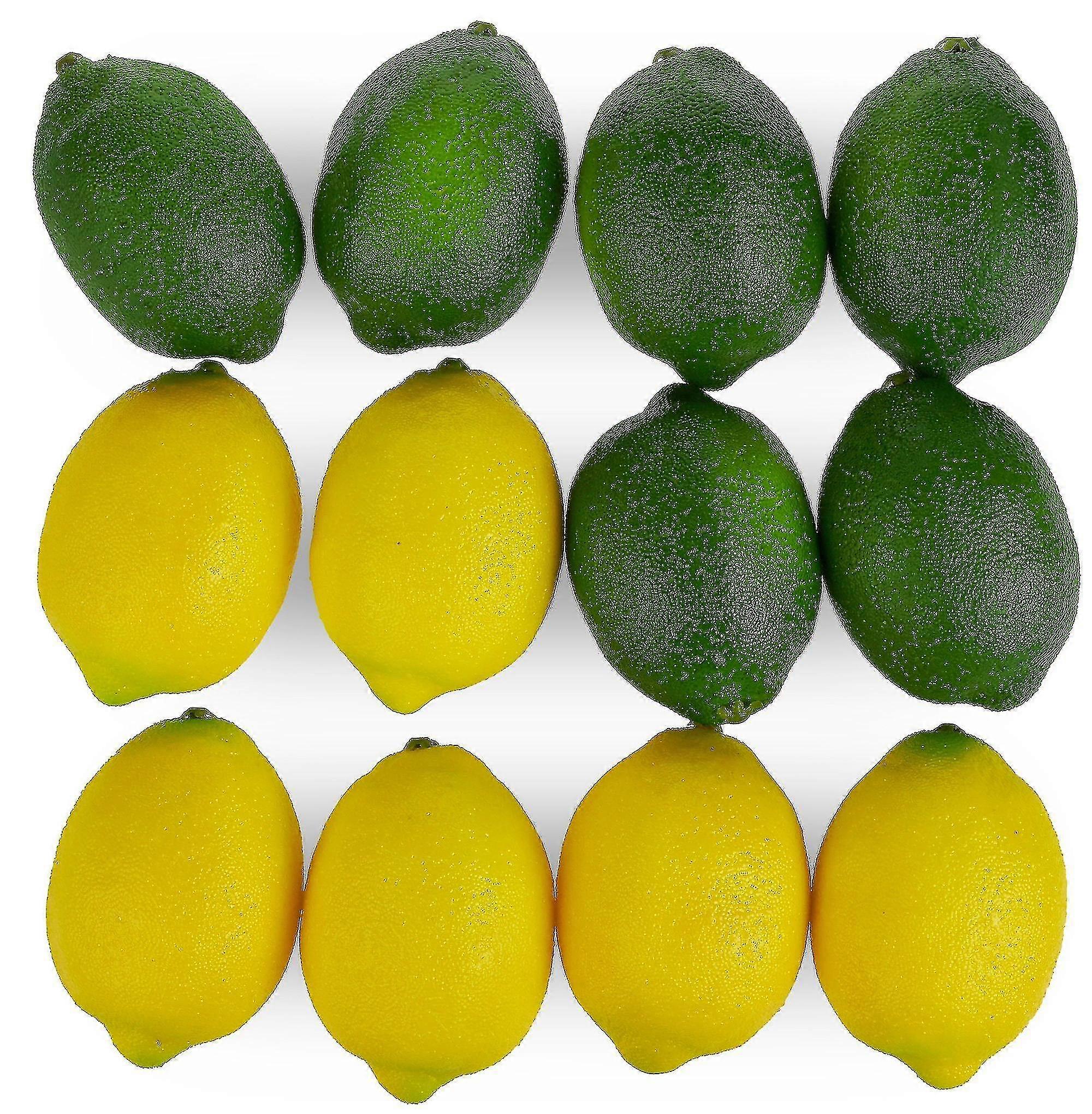 12-Pack Realistic Artificial Lemons and Limes for Decoration