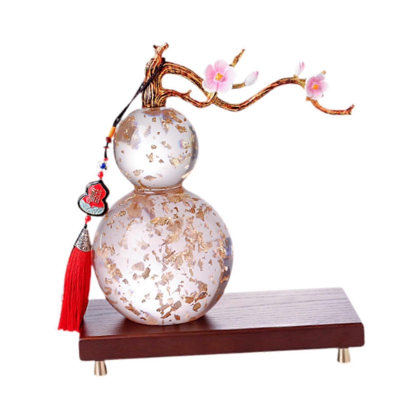 Hulu Calabash Figurine Resin Sculpture Good Luck Wealth Chinese Gourd Statue