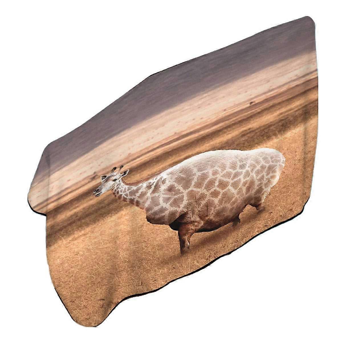 Funny Animals Art Fat Giraffe Microfiber Beach Towel