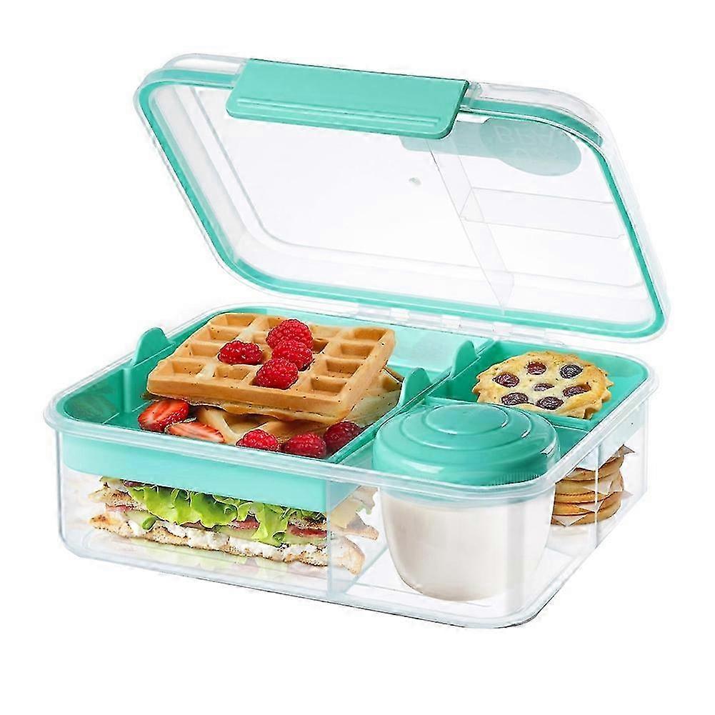 Meal Prep Containers Reusable, Snackle Box Container Bento Box Adult, Bento Lunch Box with 2 Removable Trays B
