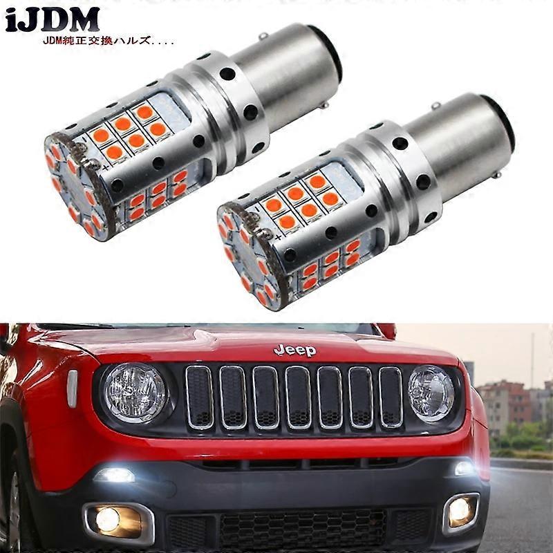 Canbus Error Free 1157 LED P21/5W BAY15d Daytime Running Light DRL Bulbs For 2015-up Jeep Renegade/ White Red Ice blue