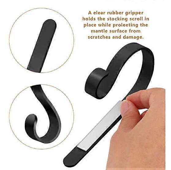 Schwarzer Weihnachtssockenhaken 4PC