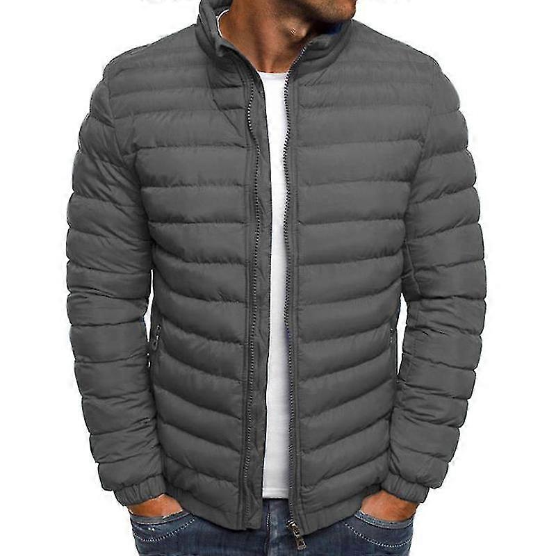 Men Lightweight Bubble Coat Puffer Jacket Quilted Padded Outerwear