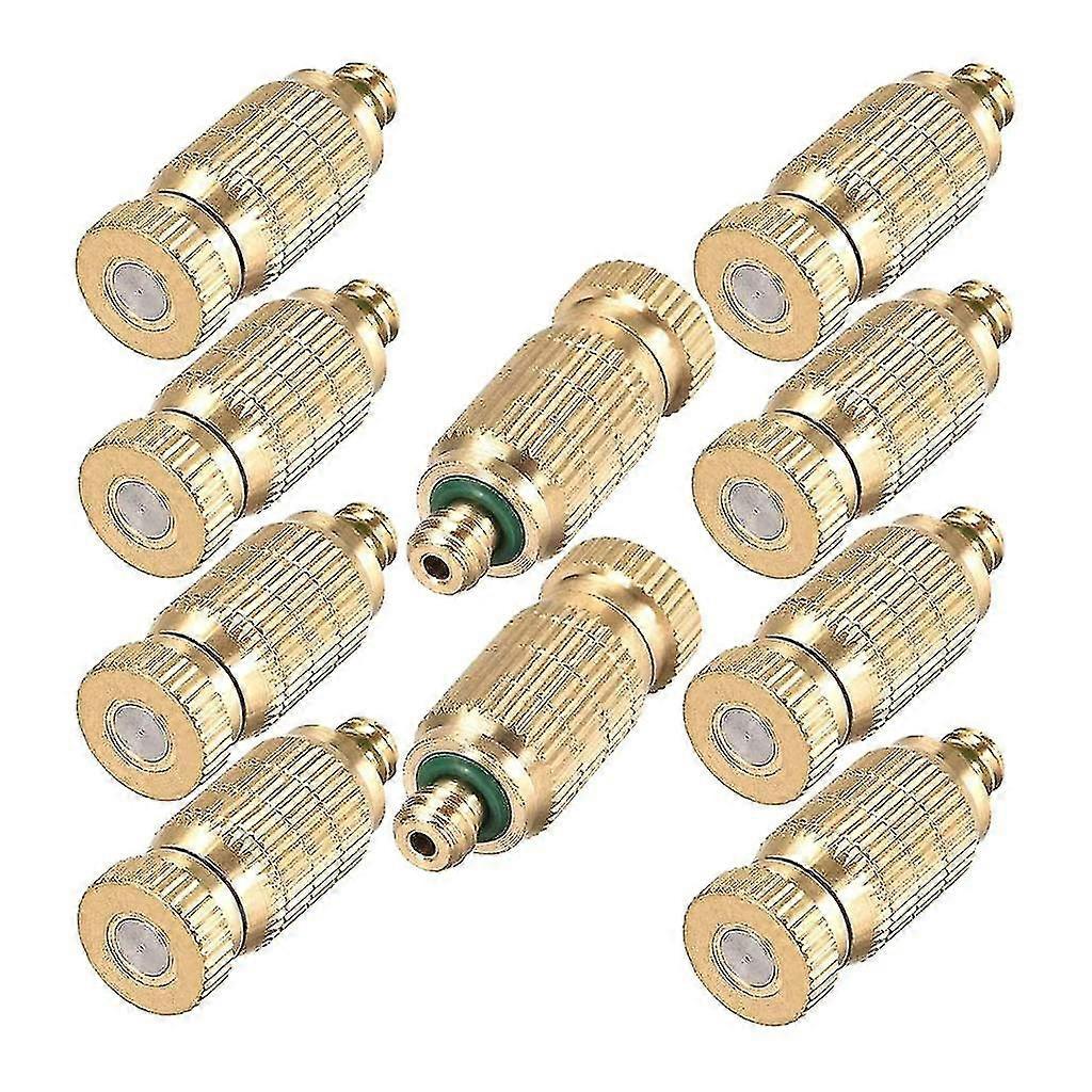 Mässingsmunstycke 10-pack Högtryckssprutmunstycke för landskapsarkitektur Utomhuskylsystem Anti-droppmunstycke