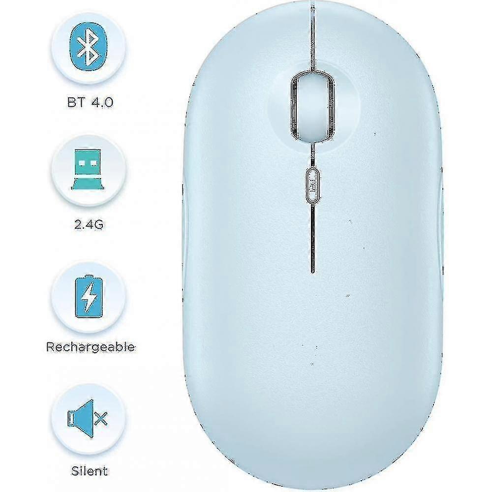 Bluetooth Mouse - Wireless Dual Mode Mouse (bluetooth 4.0 + Usb) - Baby Blue
