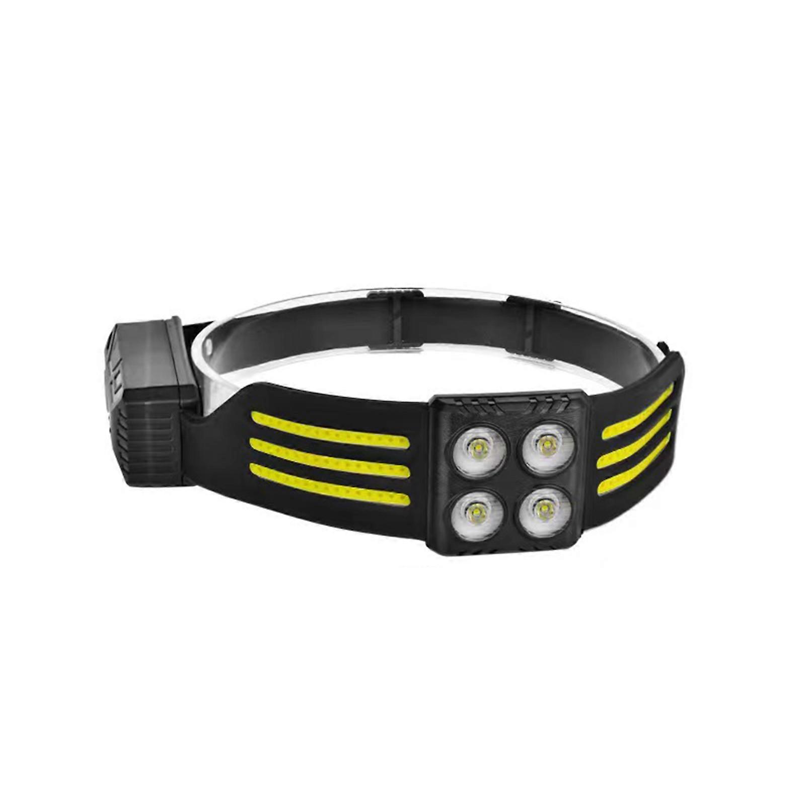 Outdoor LED Headlamp Rechargeable with Sensor Control Adjustable Headband High-brightness Manual Mode Headlamp