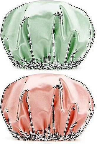 2pcs Shower Cap Bathing Cap Waterproof Shower Cap Elastic Waterproof Shower Caps