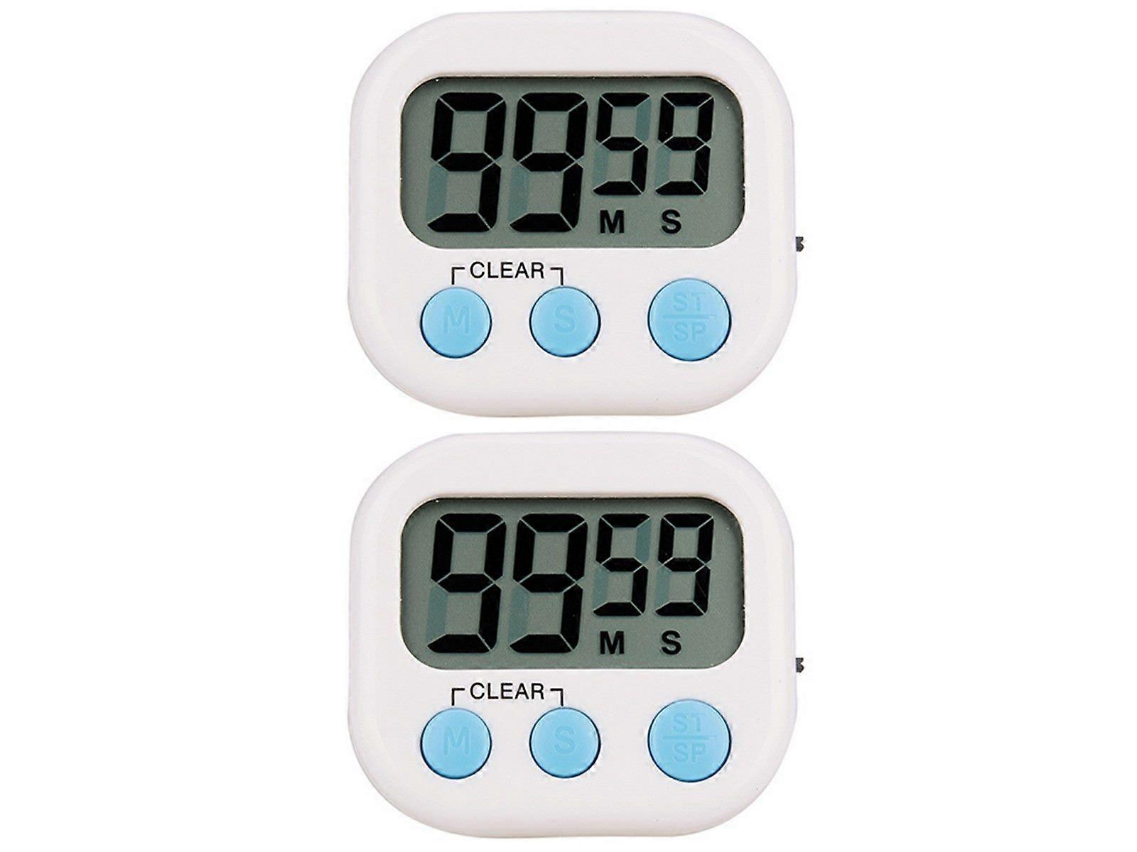 2PCS Magnetic Electronic Kitchen LCD Digital Timer Countdown Timer Cooking Alarm