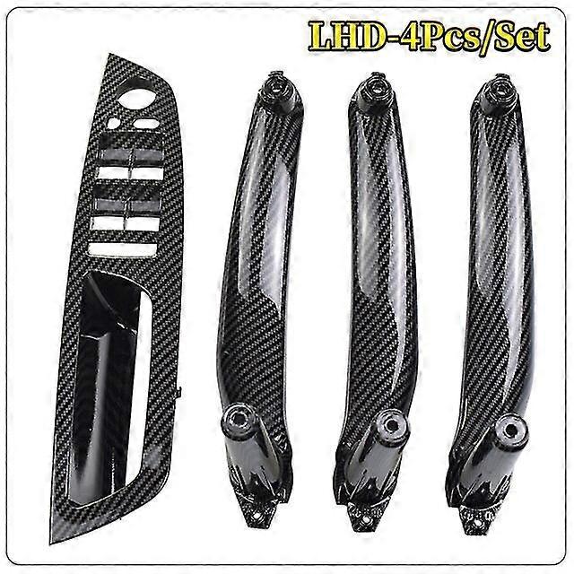 Compatible With E70 E71 E72 X5 X6 2007 - 2013 2014 Fiber Car Interior Door Armrest Inner Panel Pull Trim Cover Left Right