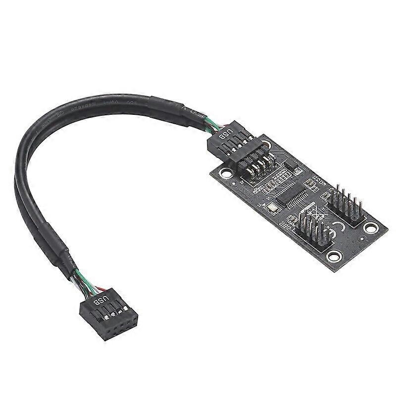 NEW USB Hub USB Splitter USB2.0 9Pin to Dual 9Pin Hub Adapter Riser Motherboard USB 9Pin Header Connector 1 to 2 Extension Cable