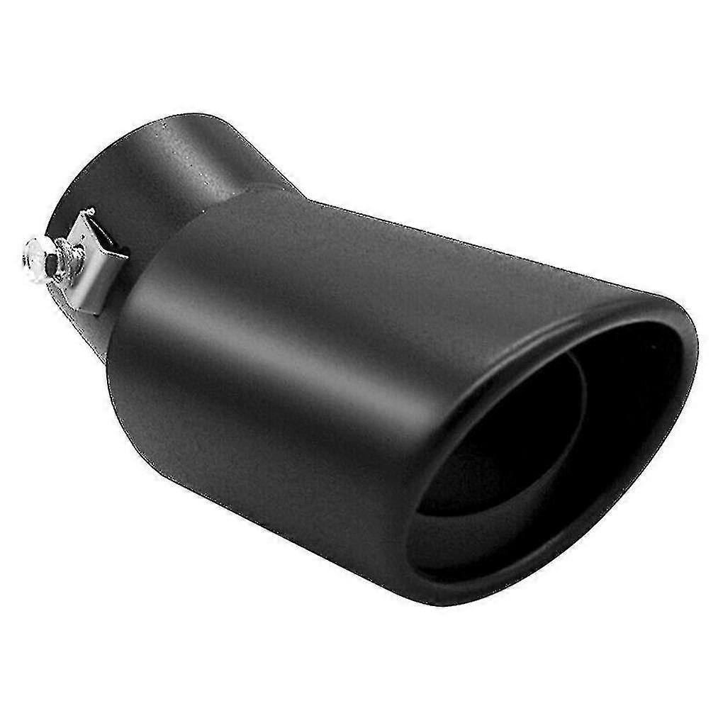 Embout de silencieux d'échappement coudé en acier inoxydable de 63 mm, noir