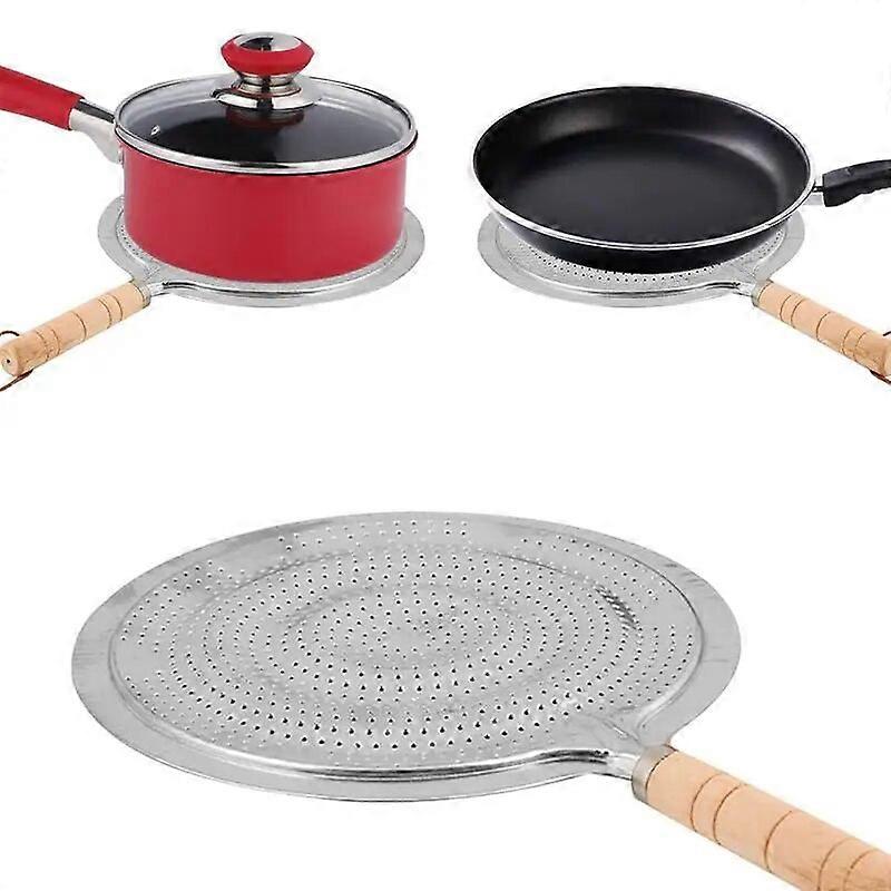 موزع حرارة دائري بمقبض خشبي، أدوات طهي بالحليب والقهوة، حلقة طهي معدنية، أداة مطبخ، ملحقات الحليب والقهوة