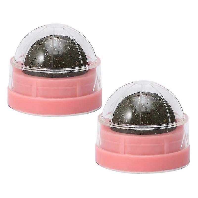 2pcs Cat Licking Mint Ball Rotatable Natural Cat Catnip Candy Actinidia Polygama Cat Snacks Digestive Aids Cat Treats Pet Supplies For Cats (random Co