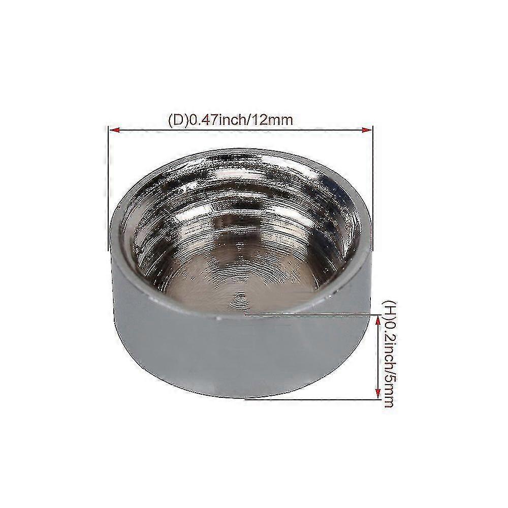 8x Silver Copper Round Screw Mirror Cap Nails 12mm Dia-ksize