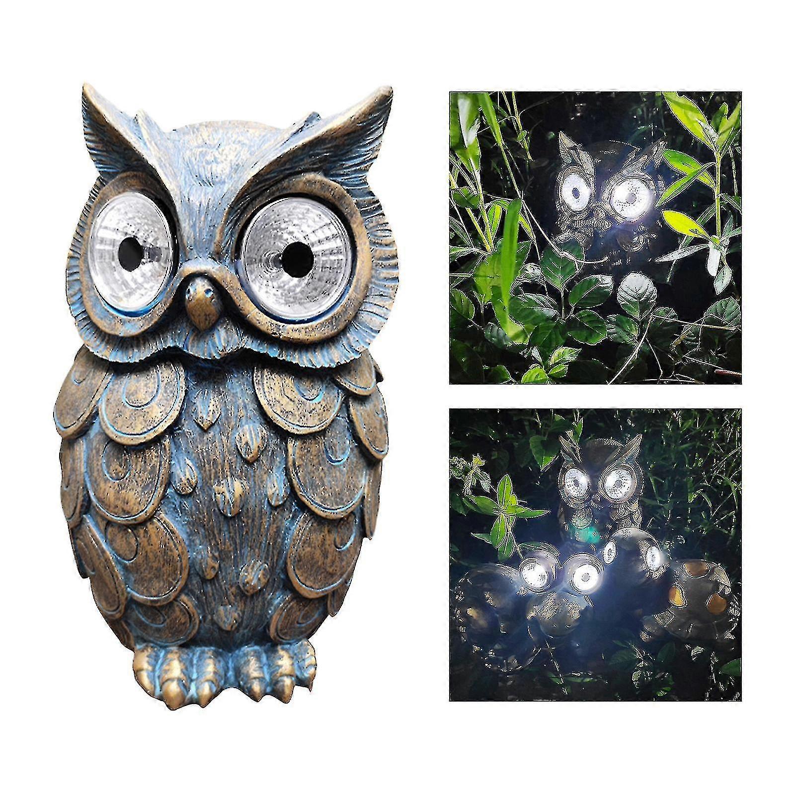 Solar Resin Owl/snail/turtle Night Light, Waterproof Non-fading Garden Balcony Decor Statue Lamp