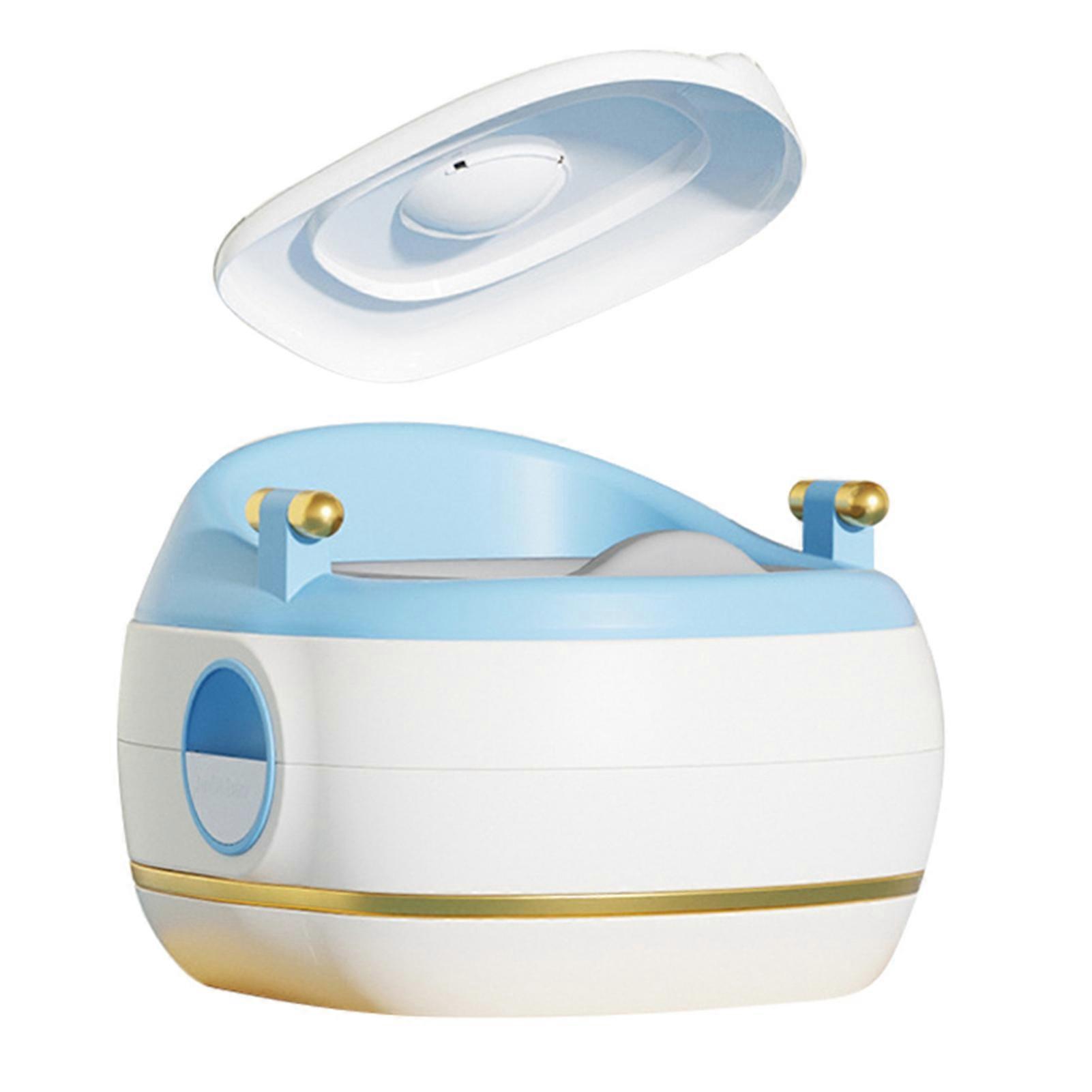 3 in 1 Toddler Potty PVC Stable Anti Slip Multifunctional Space Saving Baby Training Toilet Blue