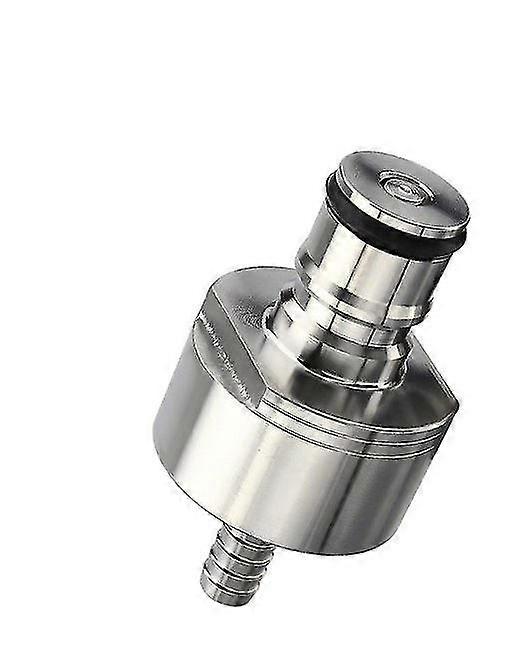 Stainless Steel Carbonation Cap Counter Pressure Bottle Filling With Barb Ball Lock Type Co2 Coupling Carbonate Soda Beer Fruit Juice Water (1pcs, Sil