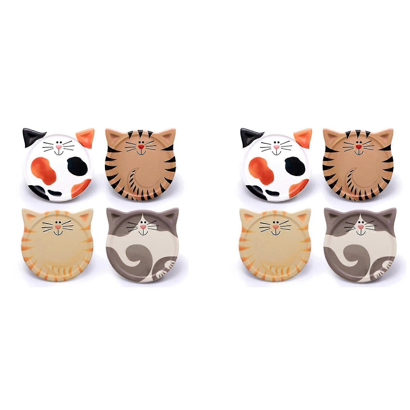 4 Pcs Drink Coaster,water-absorbing Ceramic Coaster,cute Cat Coaster