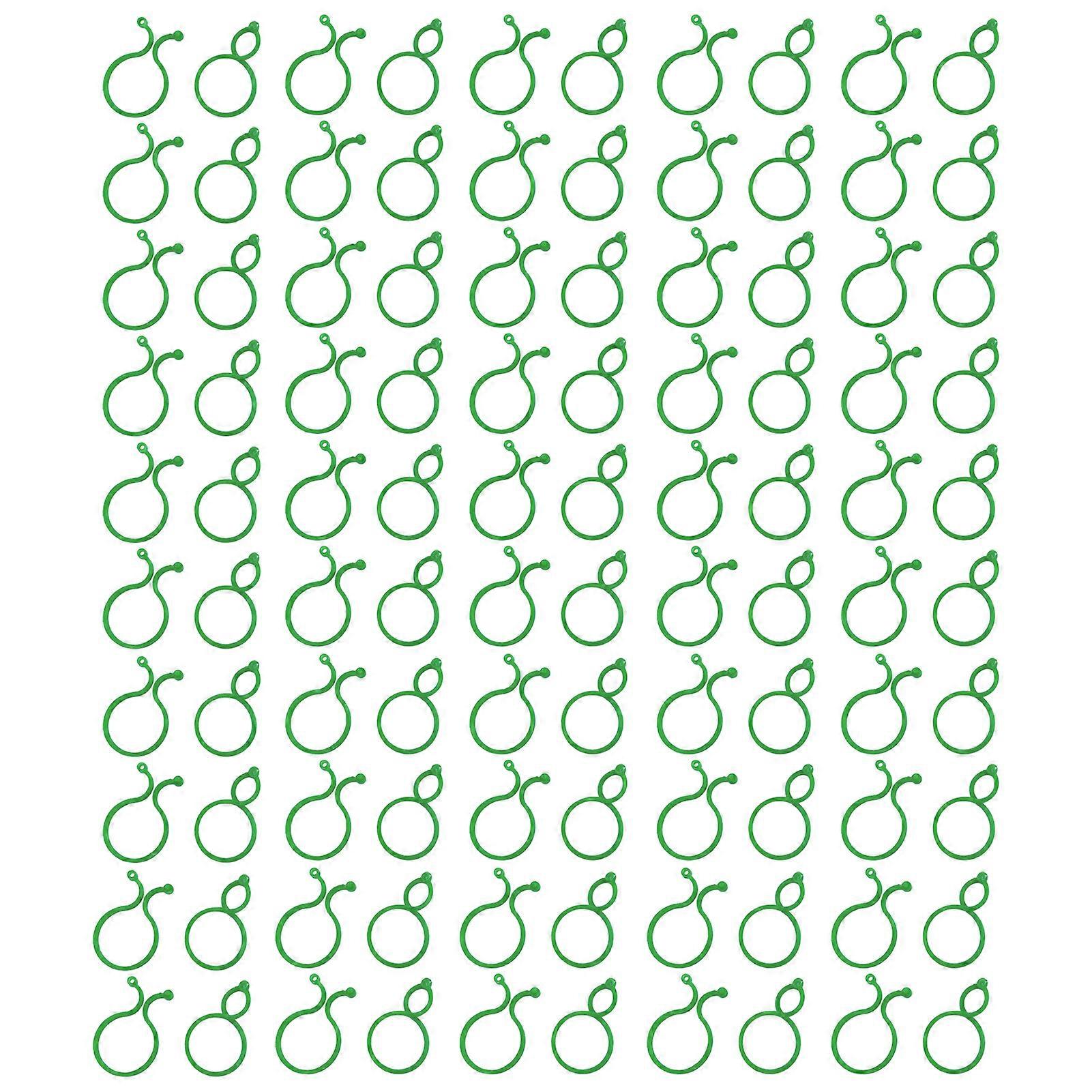 100Pcs Plant Support Clips Reusable Garden Clips Space Saving Tomato Vine Clip Flower Lever Loop Gripper Fixing Clips for Indoor Outdoor Climbing Plan