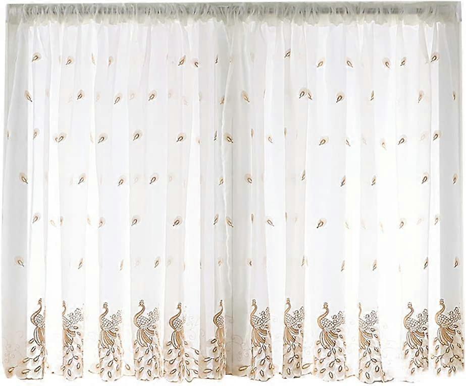 Cortinas transparentes de ventana corta cenefa