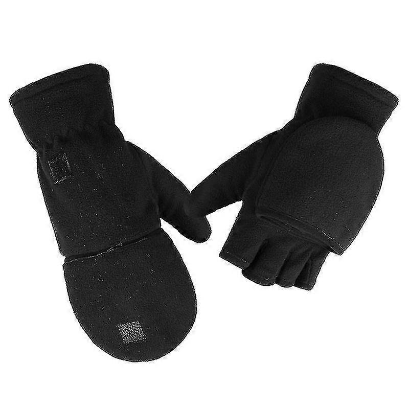 Dww-autumn And Winter Warm Gloves Men's And Women's Gloves (l Size) Black
