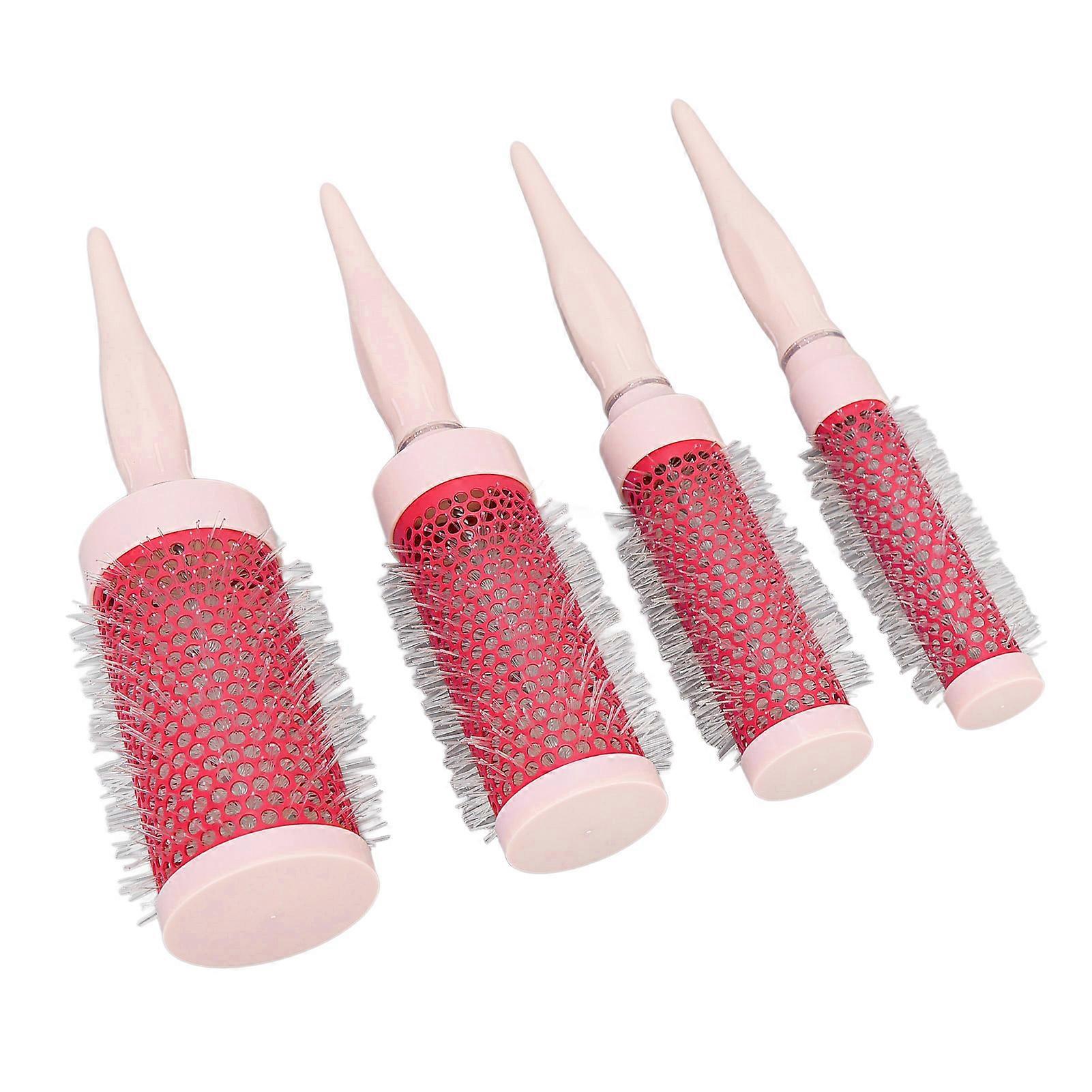 Round Hair Brush Set Blow Drying Curling Styling Quick Dry Nylon 2 in 1 Round Combs for Home Salon