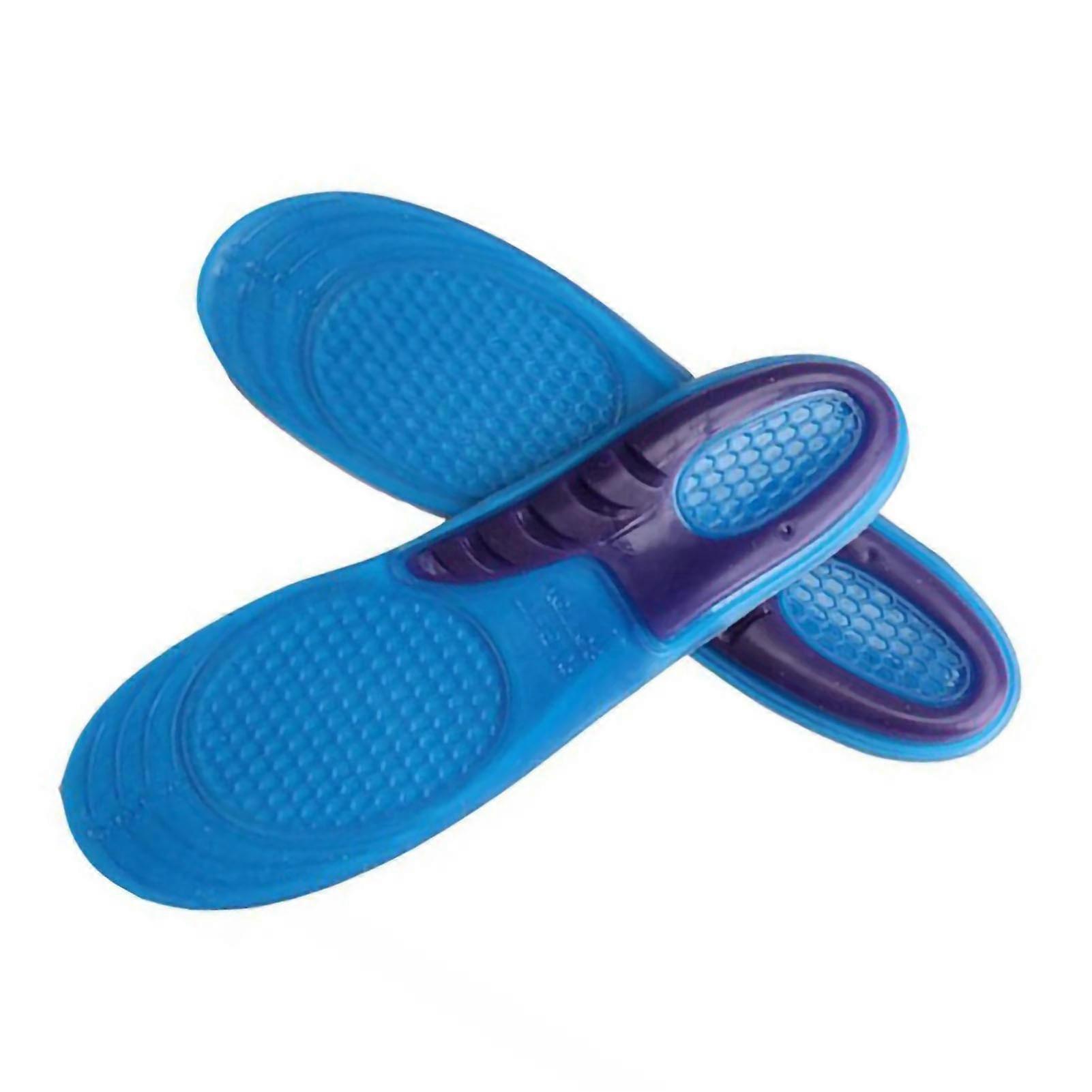 Sports Insole TPE Silicone Soft Elastic Athletic Running Hiking Shock Absorption Inserts for Daily Life S 3538 9.6in